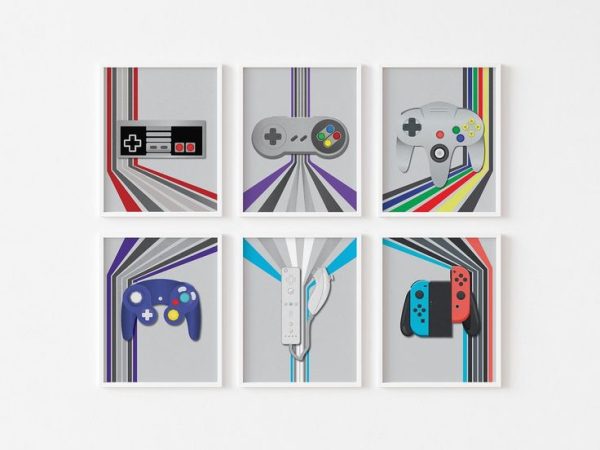 Retro Gaming Canvas Set